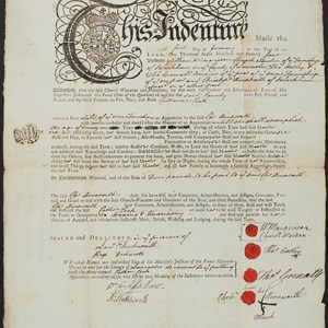 A collection of late 18th century indenture records from Blackburn Cathedral.